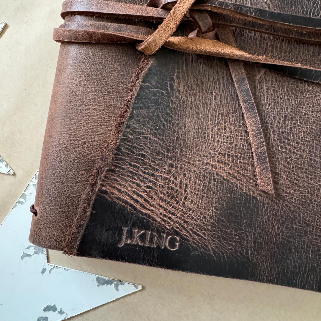 The 'Honey Eater' Leather Journal in Rustic Whiskey