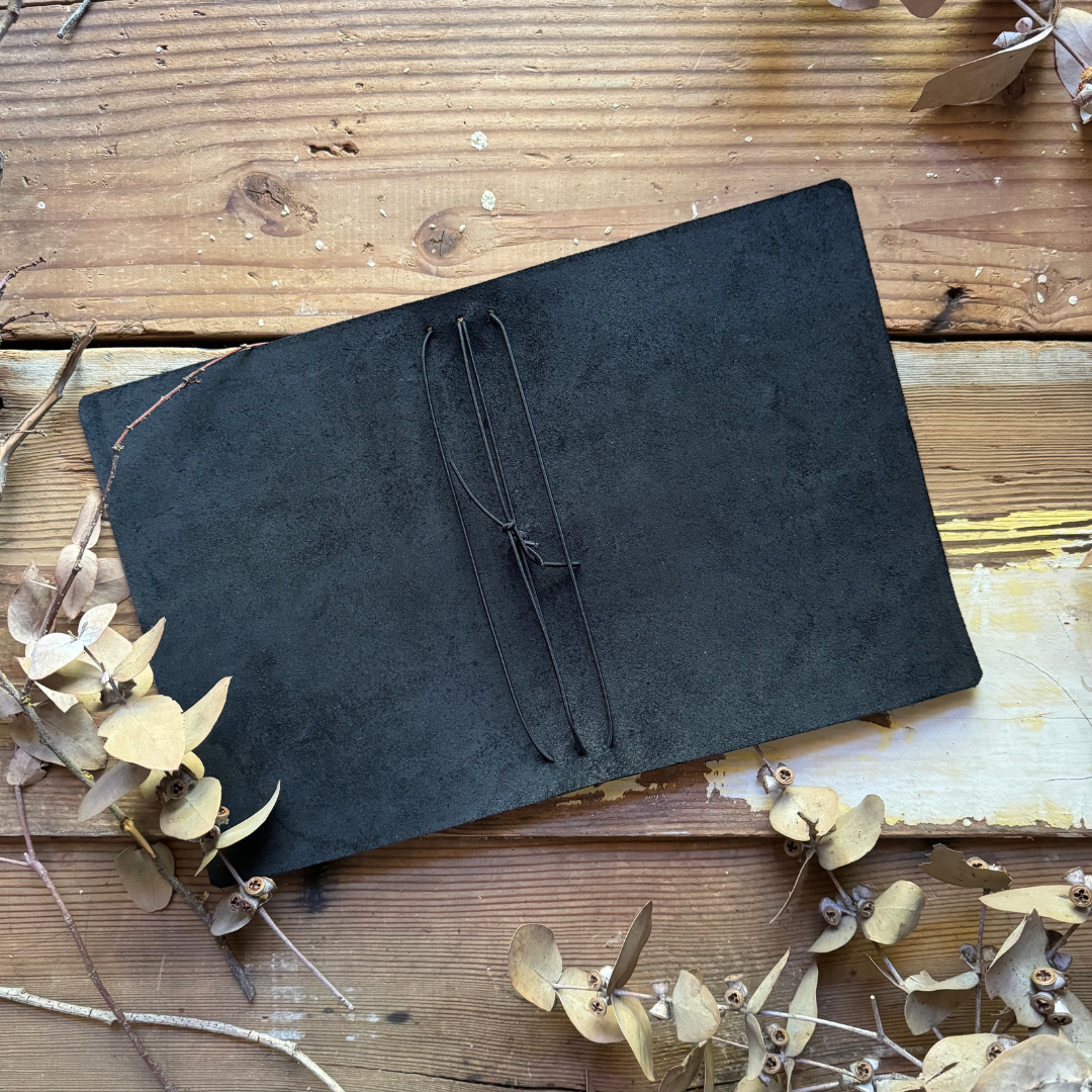 The 'Red Robin' Leather Journal in Black
