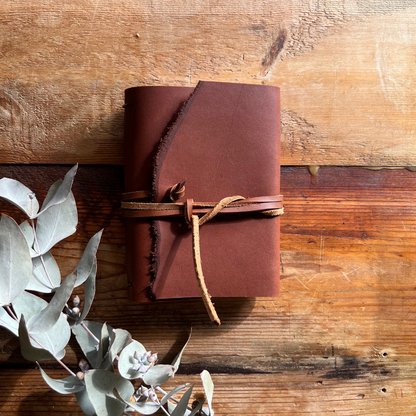 The 'Honey Eater' Leather Journal in Wild Brown