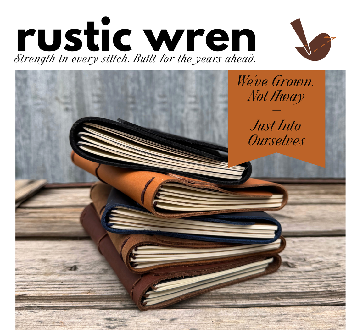 The refined Rustic Wren leather notebook range