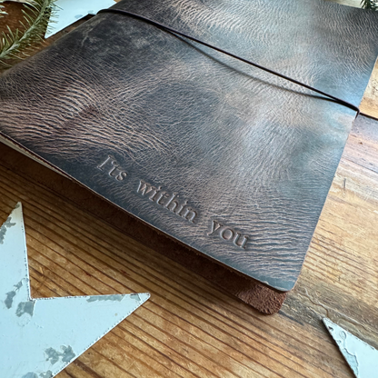 The 'Red Robin' Leather Journal in Rustic Whiskey