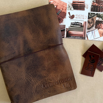 The 'Red Robin' Leather Journal in Rustic Whiskey