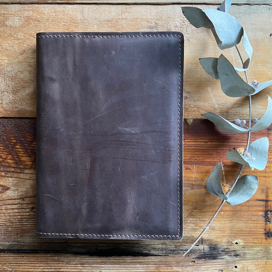 The 'Peregrine' Leather Journal in Rustic Whiskey