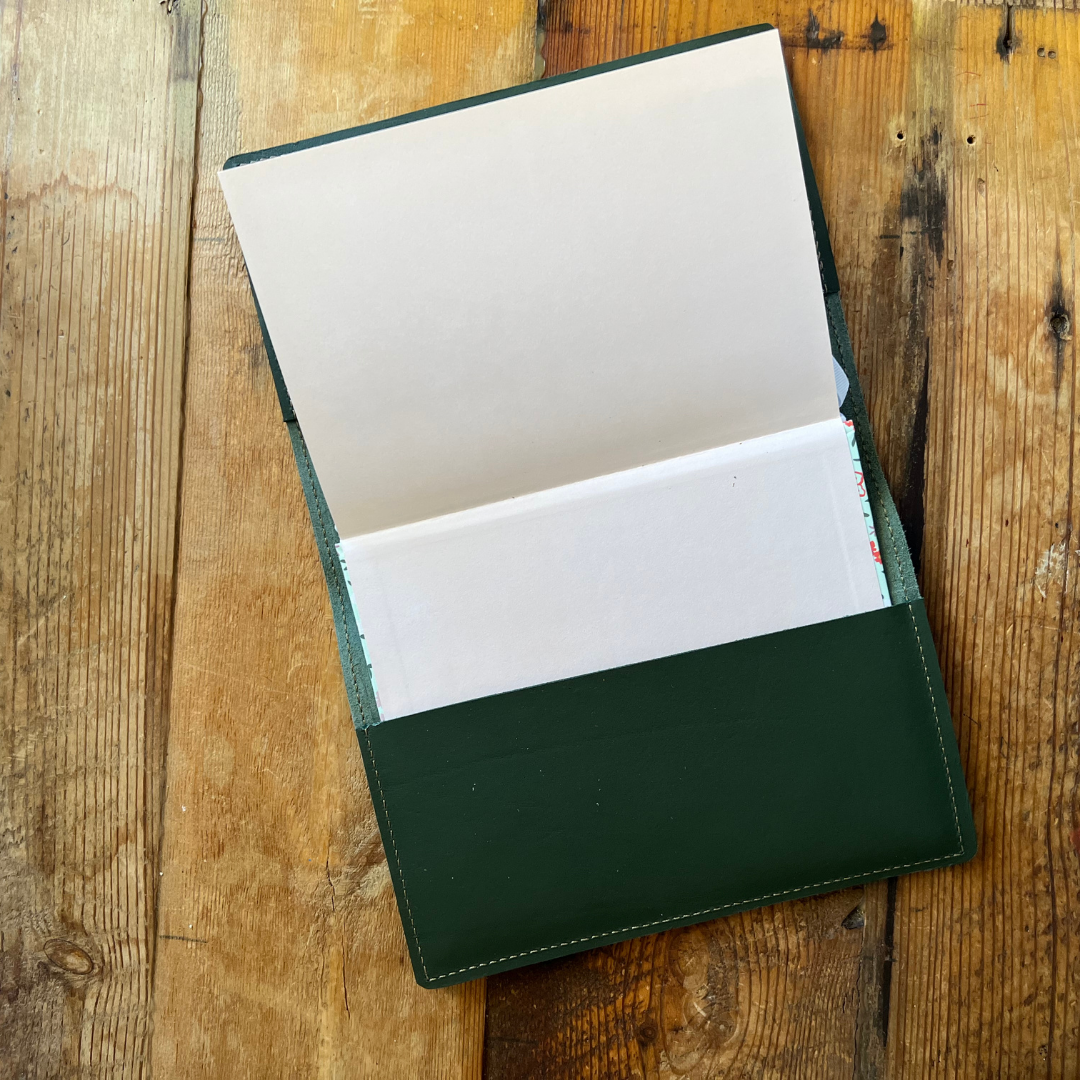 The 'Peregrine' Leather Journal in Gum Leaf Green