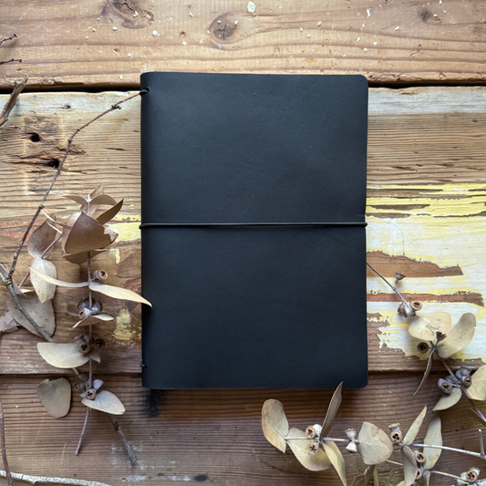 The 'Red Robin' Leather Journal in Black