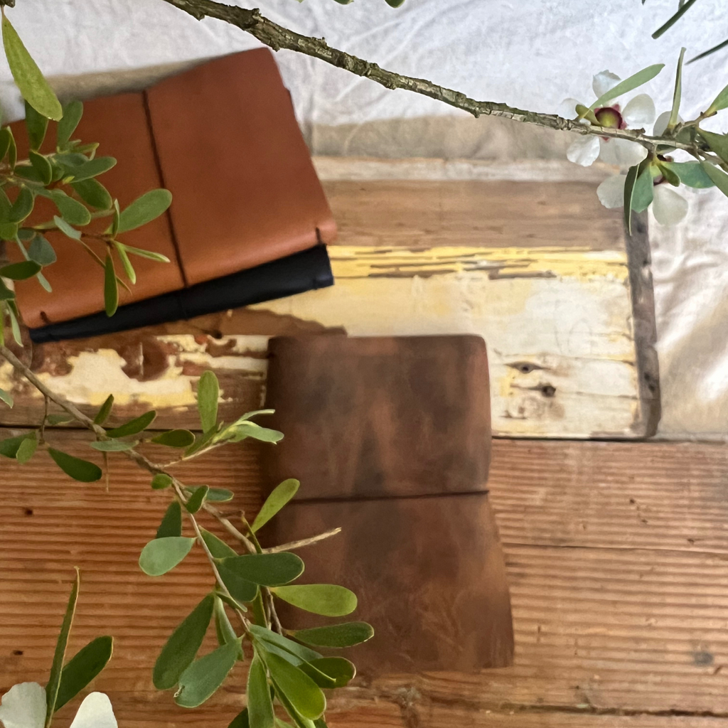 Rustic Notebook Style The Settler | Handmade Leather Notebook | Rustic Wren