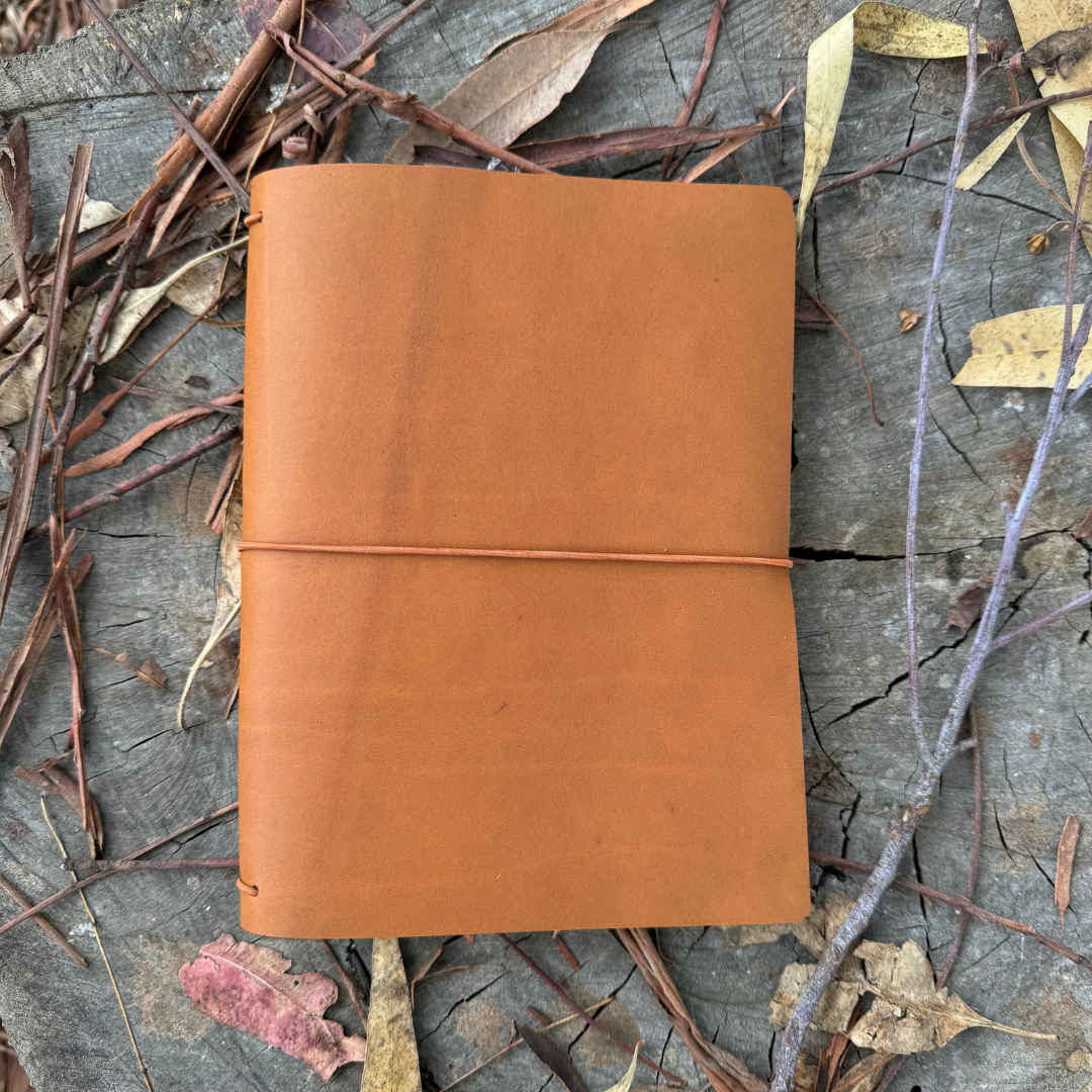 The 'Red Robin' Leather Journal in Grounded Tan (RTS)