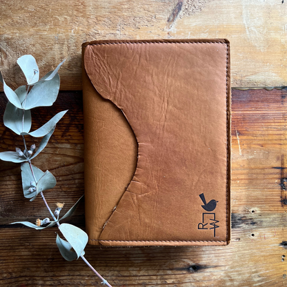 The 'Wedge Tailed Eagle' Leather Journal in Grounded Tan
