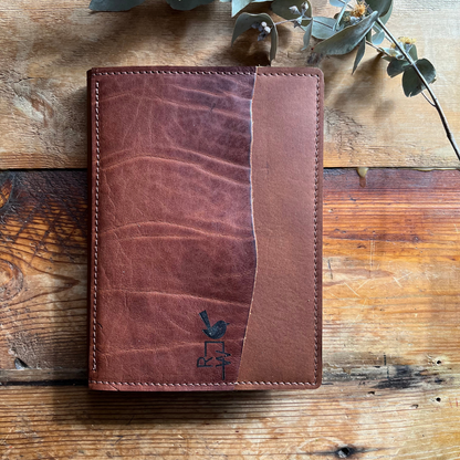 The 'Wedge Tailed Eagle' Leather Journal in Wild Brown