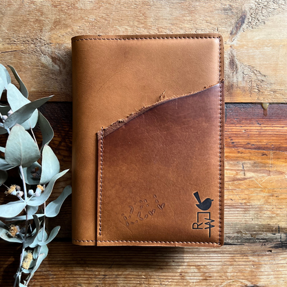 The 'Wedge Tailed Eagle' Leather Journal in Grounded Tan