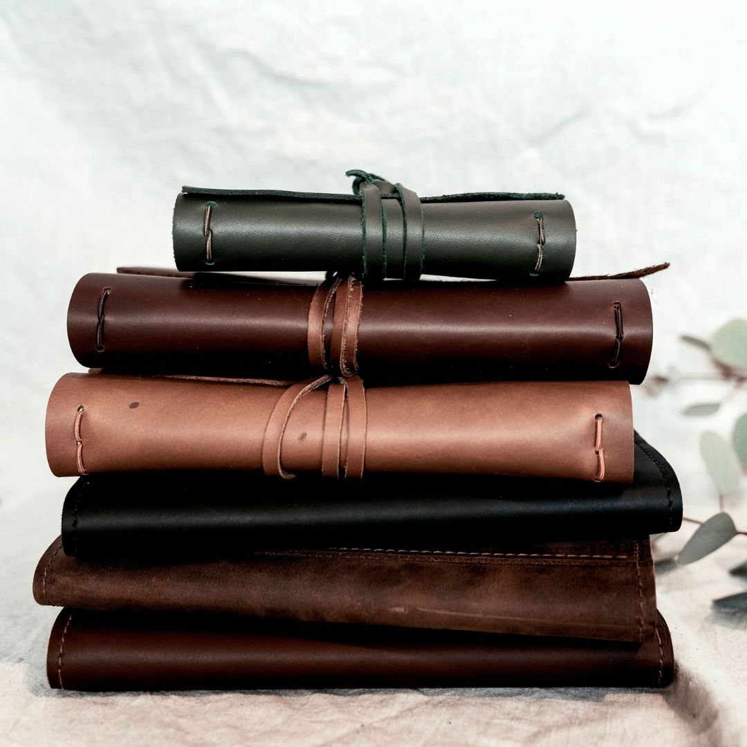 The 'Honey Eater' Leather Journal in Black