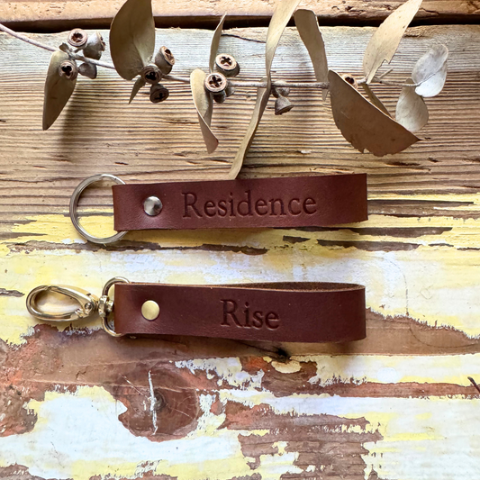Leather Key Ring with Clip