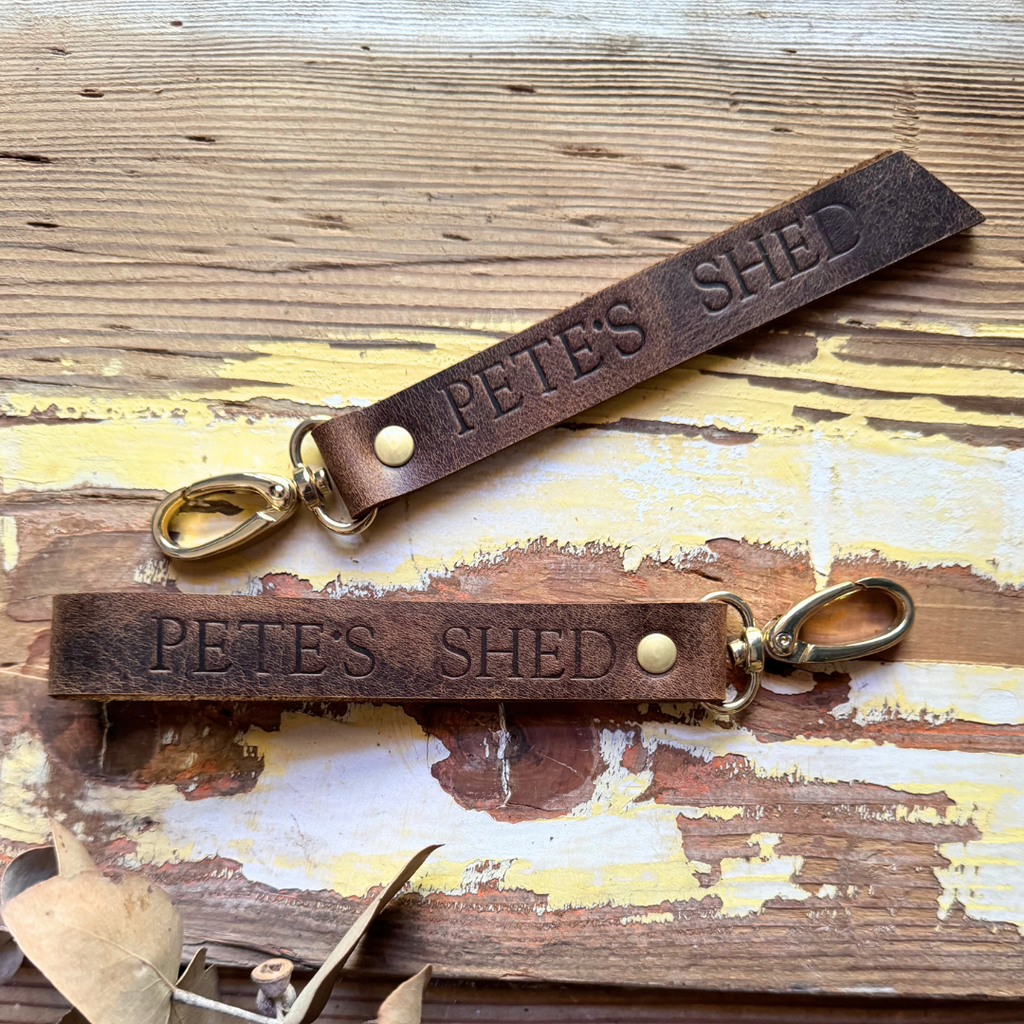 Leather Key Ring with Clip