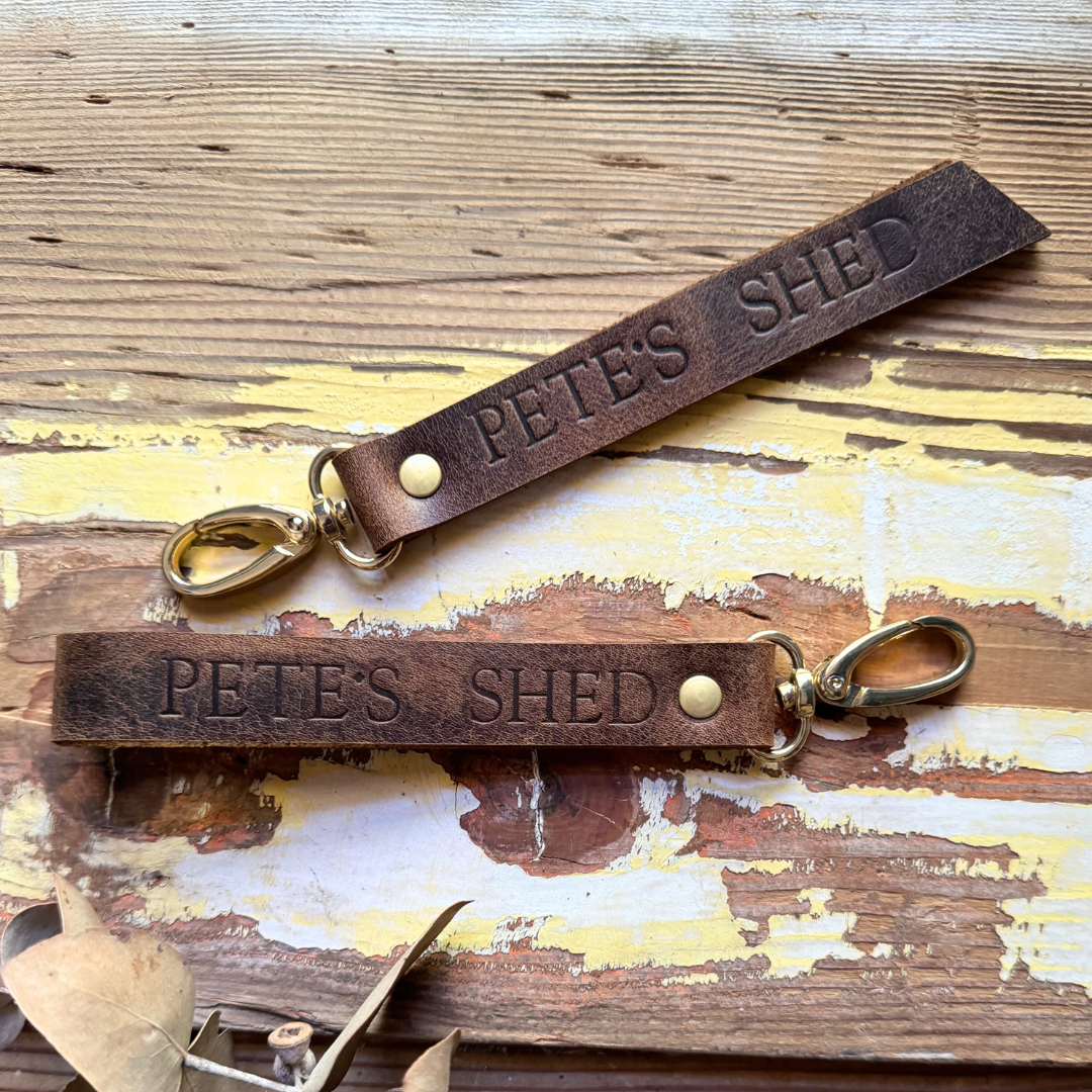 Leather Key Ring with Clip