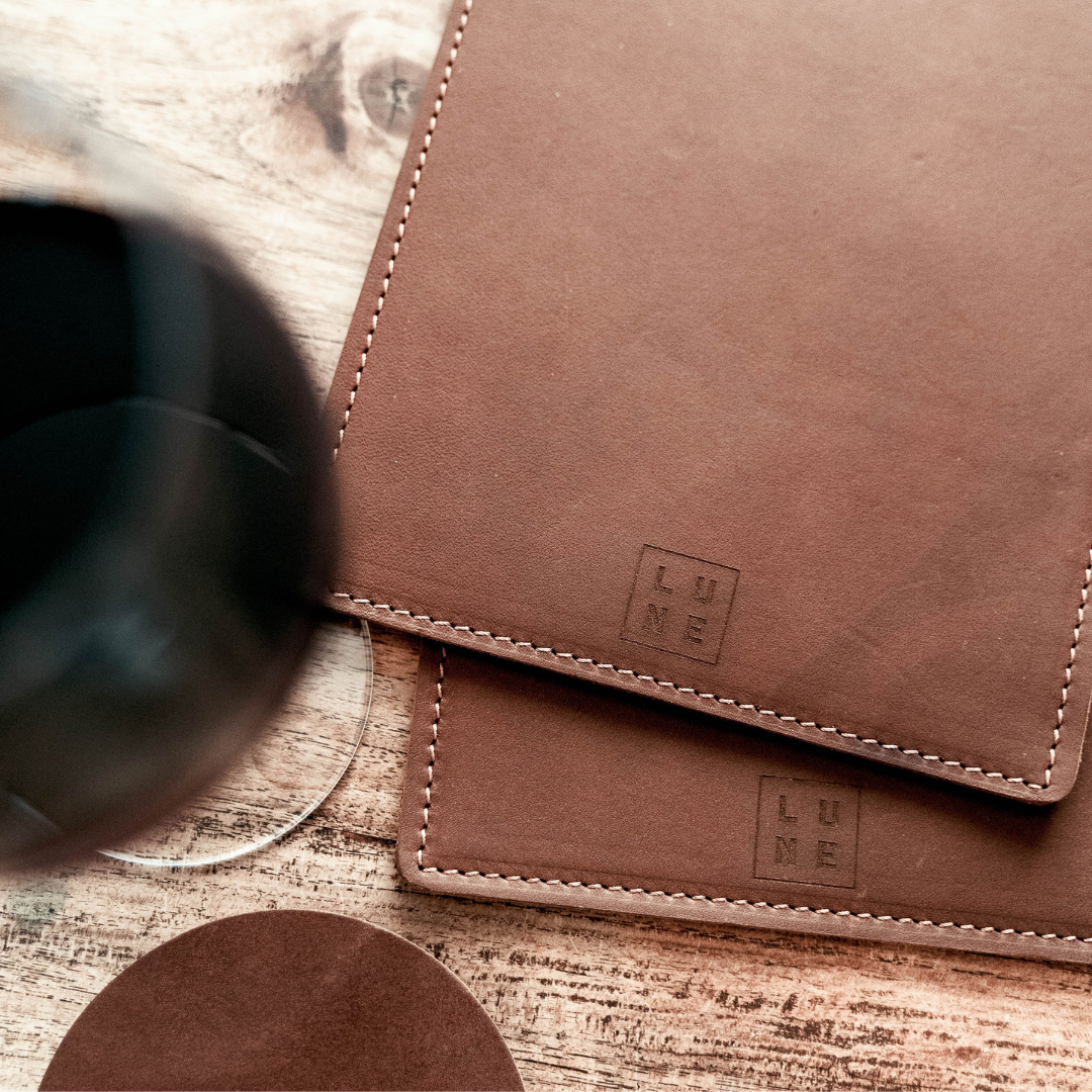 LEATHER MENU COVERS Style No.3 in A4 Size