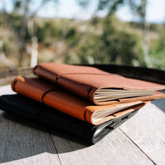 Handmade Leather Notebooks Australia | Rustic Wren