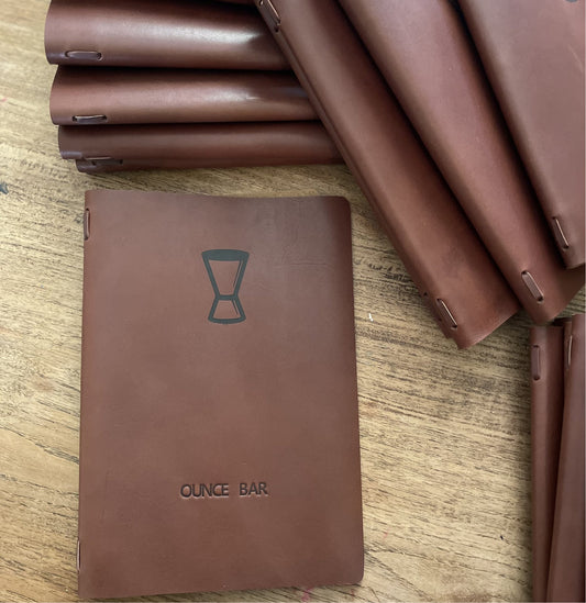 LEATHER MENU COVERS Style No.1 - A5 size