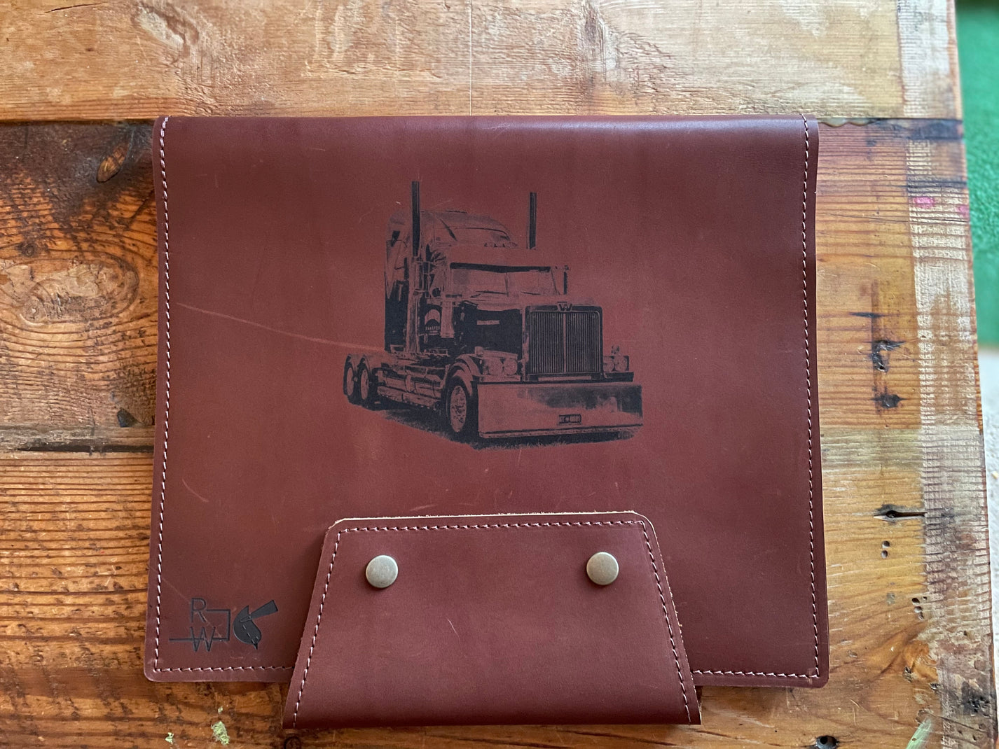 The 'Truckies' Log Book Cover Rustic Wren